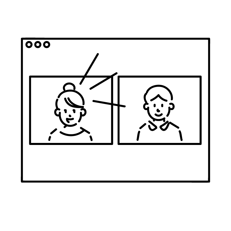 男女で打ち合わせをしている画像